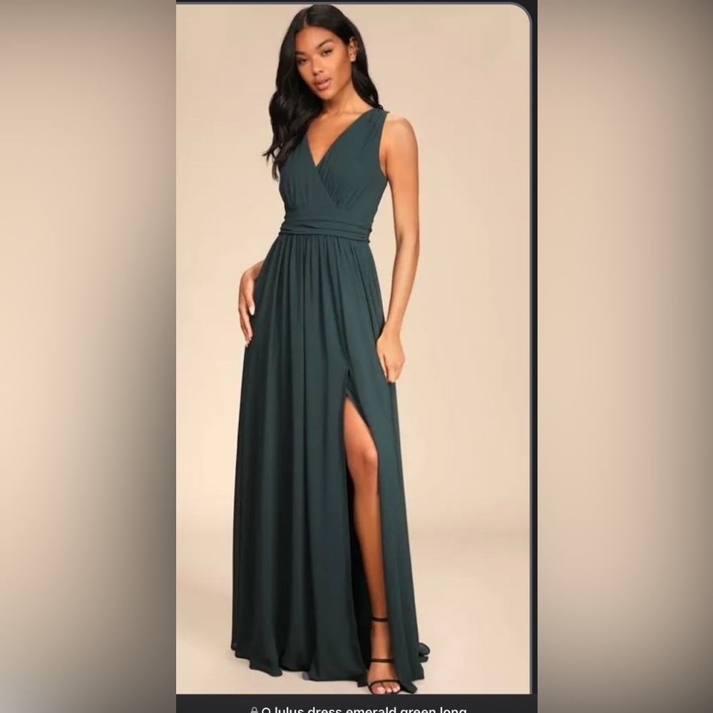 Elegant Dark Green Evening Gown